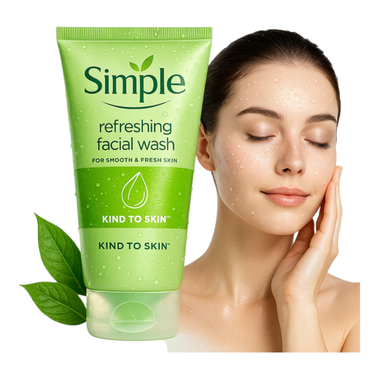 جل غسول الوجه المنعش من سمبل لطيف على البشرة بحجم  150 مل