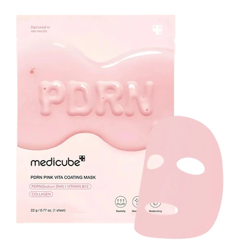 Medicube PDRN pink vita coating mask sheet ماسك ورقي لتجديد خلايا البشرة 
