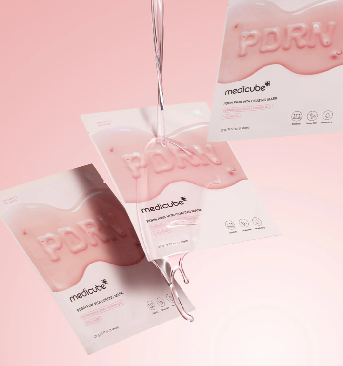 Medicube PDRN pink vita coating mask sheet ماسك ورقي لتجديد خلايا البشرة 