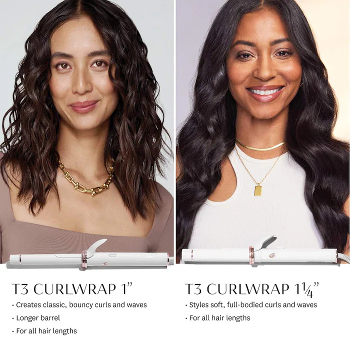 T3 curl wrap CURLWRAP An automatic rotating curling iron for quick, simple styling and lasting curls and waves.