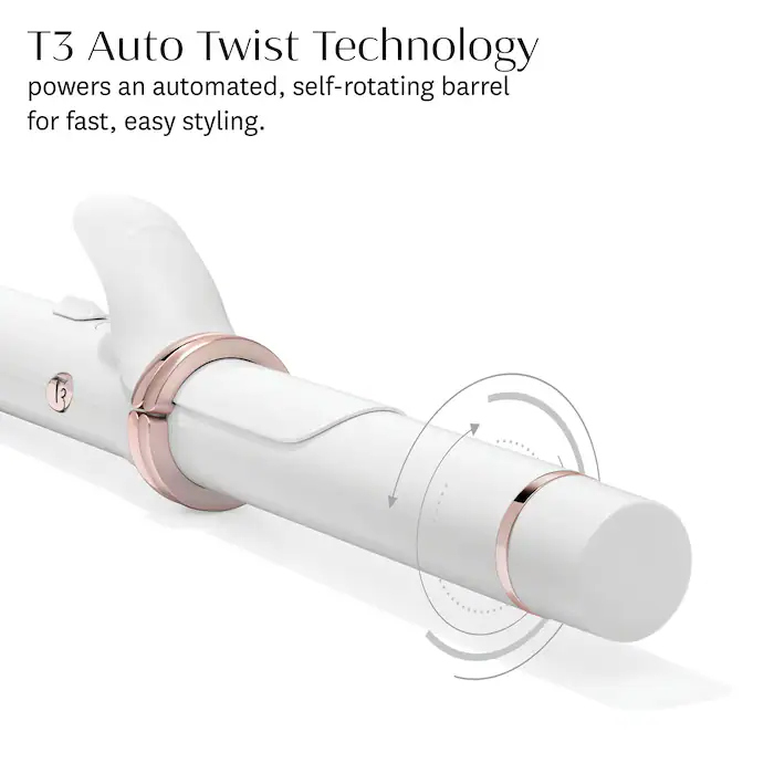 T3 curl wrap CURLWRAP An automatic rotating curling iron for quick, simple styling and lasting curls and waves.