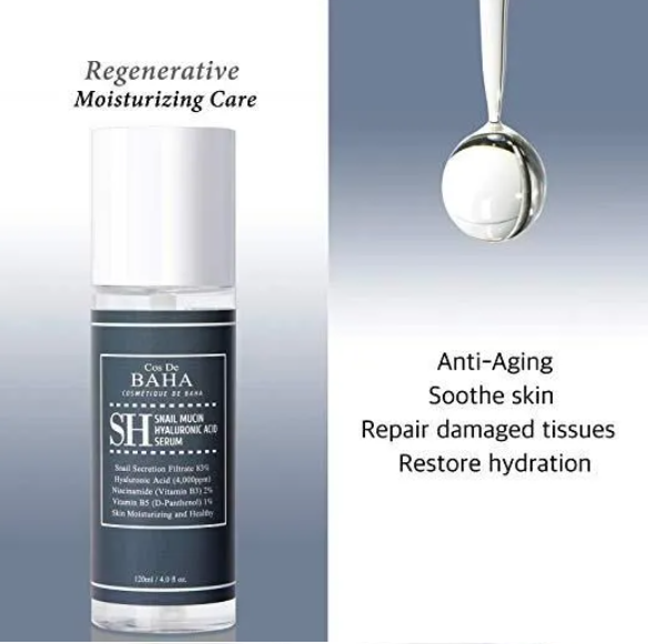 Cos De BAHA, SH Snail Mucin Hyaluronic Acid Serum