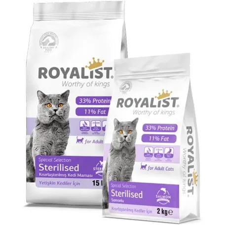 دراي فود رويالست للقطط المعقمة بنكهة السالمون 