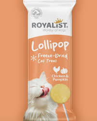 مكافأة مصاصة للقطط بنكهة الدجاج+ والقرع 