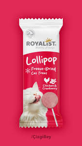 مكافأة مصاصة للقطط بنكهة الدجاج + التوت البري