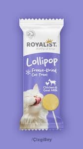 مكافأة مصاصة للقطط بنكهة الدجاج+ حليب الماعز 