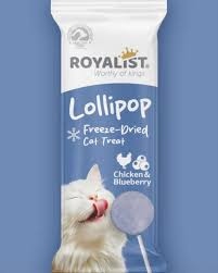 مكافأة مصاصة للقطط بنكهة الدجاج +والتوت 