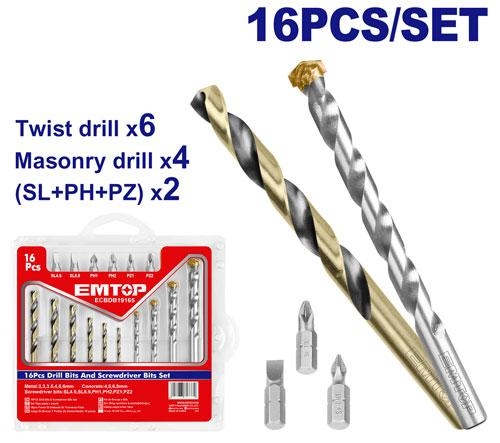 طقم ريش 16 قطعه  حديد + حجر + لقم مفك    ECBDB19165  