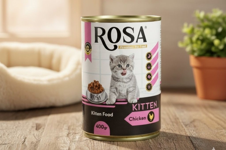 معلبات روز للقطط الصغيرة بنكهة الدجاج 