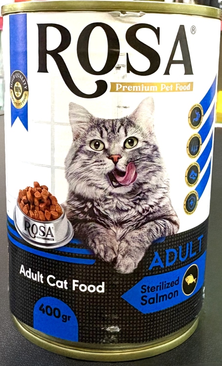 معلبات روز للقطط المعقمة بنكهة السلمون