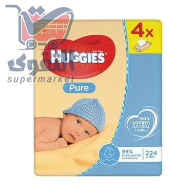 هجز مناديل مبللة بيور 56 منديل *4 حبة