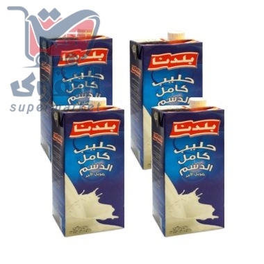 بلدنا حليب كامل الدسم 1 لتر *4 حبة
