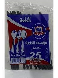القلعة معالق بلاستيك ابيض