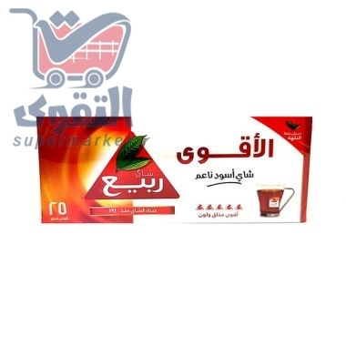 ربيع شاي الأقوى أسود وناعم 25 ميدالية