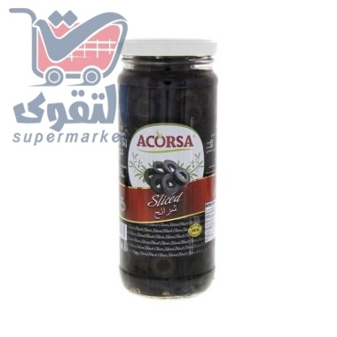 اكورسا زيتون اسود شرائح 350غم