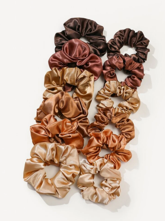 Satin scrunchies 12 pcs  بكل ساتان 12 قطعة