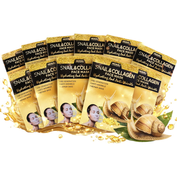 ماسك مستخلص الحلزون والكولاجين للوجه 10أقنعة