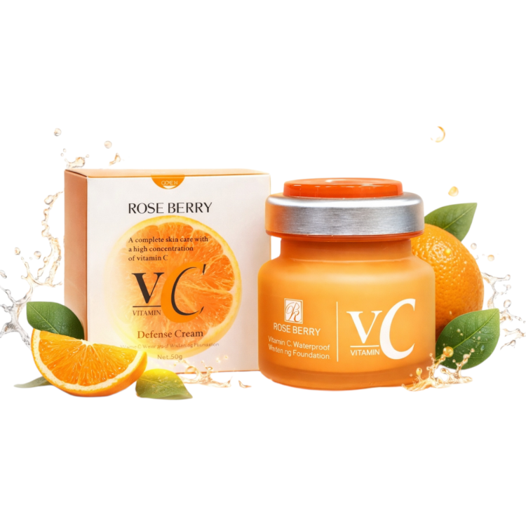 روز بيري كريم فيتامين سي لتفتيح وتبييض البشرة بحجم 50 غم 