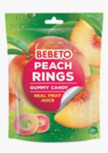 بيبيتو حلقات الخوخ بعصير الفاكهة الحقيقي 60 غم