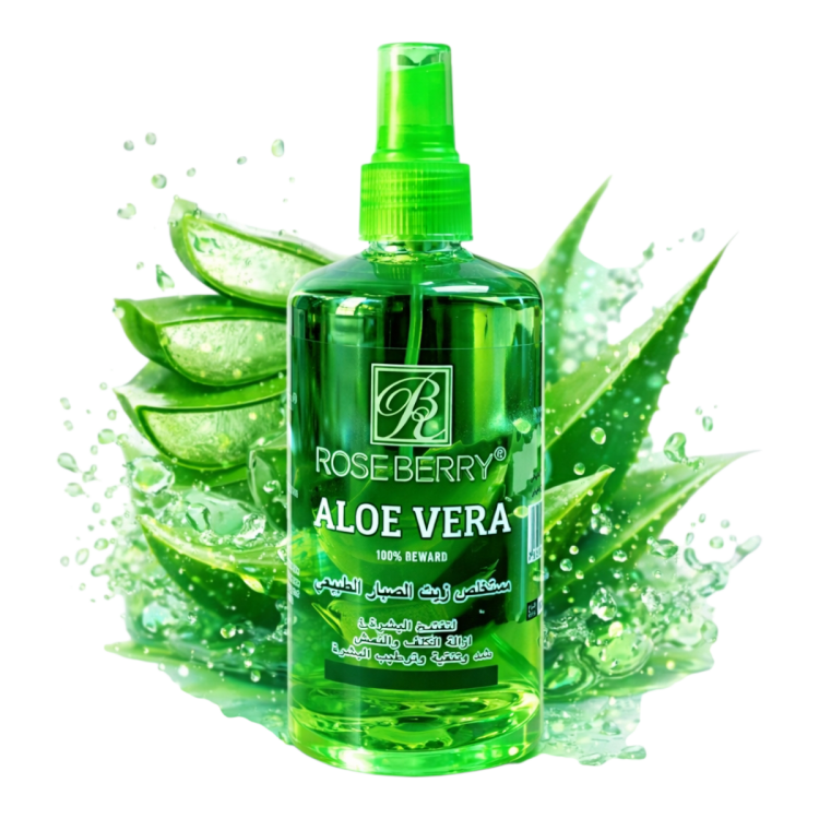 ماء ورد من الروز بيري بخلاصة زيت الصبار الطبيعي لتفتيح البشرة وازالة الكلف والنمش بحجم 250 مل