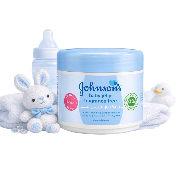 جونسون بيبي جل مرطب لبشرة الاطفال خالي من العطر حجم 100 مل 
