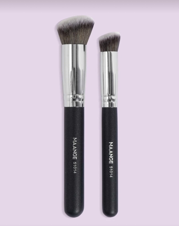 MAANGE 2pcs Facial Brush Set , Foundation Brush, Concealer Brush 