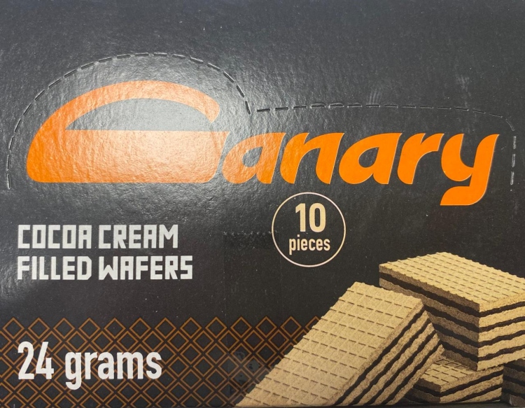 كناري ويفر محشي بكريمة الكاكاو 10 قطع 24 غم