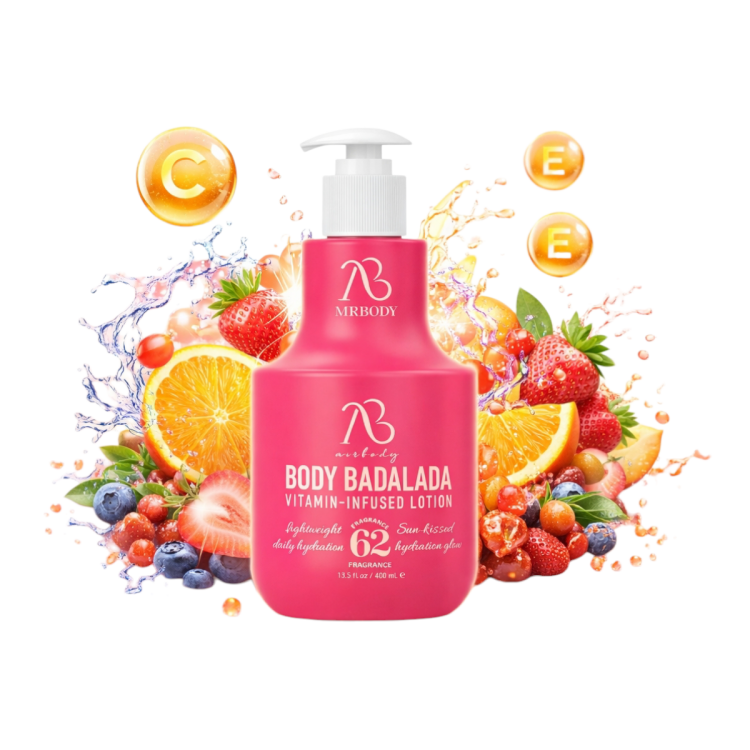 لوشن AIRBODE الغني بالفيتامينات بنكهة برائحة الفراولة  بحجم 400 مل