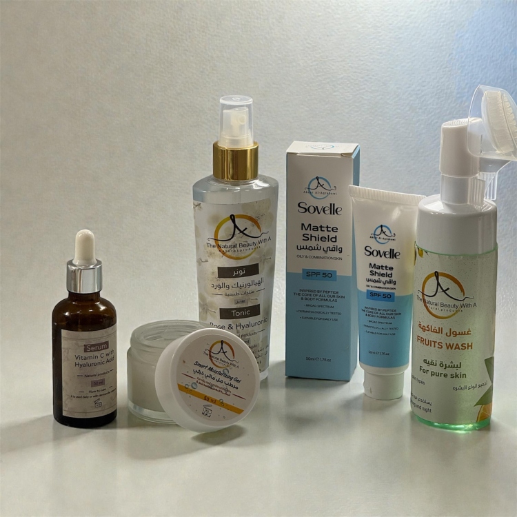 بكج العناية الاساسي للبشرة الدهنيه والمختلطه 