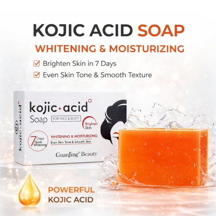 صابونة كوجيك أسيد لتفتيح البشرة وتوحيدها بحجم 120 غم