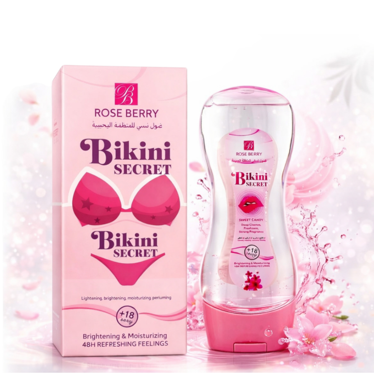 غسول لتفتيح وترطيب وتوريد وتعطير المناطق الحساسة من الروز بيري بحجم 150 مل 