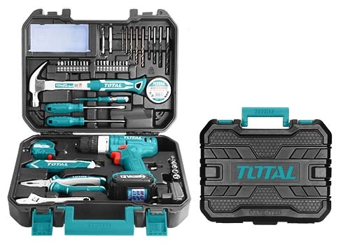 Total THKTHP11272  127 Pcs household tools set 12V درل شحن مع عدة 127 قطعة 