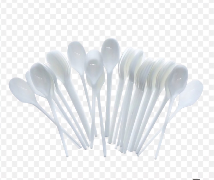 معالق مني ابيض عدد 50 قطعه 