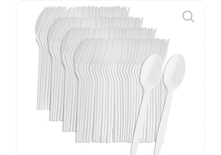 معالق بلاستك  25 قطعه 