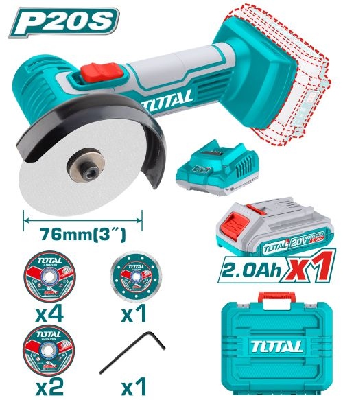 Total TAGLI76012 صاروخ شحن 20 فولت 3 انش مع بطارية وشاحن