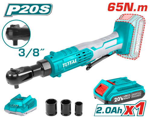 Total TDRLI206015 Lithium-ion drive ratchet طرطيقة شحن 20 فولت مع بطارية  وشاحن