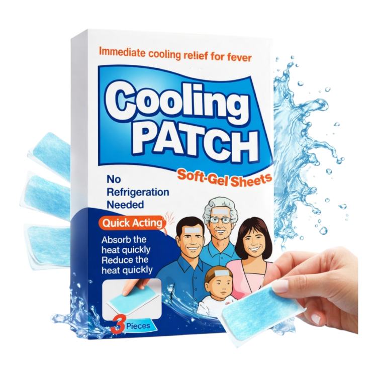 لصقات باردة لتخفيف الحرارة للكبار والصغار عدد  3 قطع