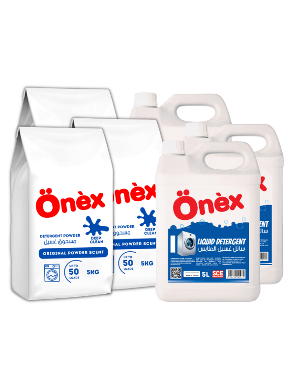اونيكس مسحوق غسيل 5ك 3 واونيكس سائل غسيل 5لتر 3