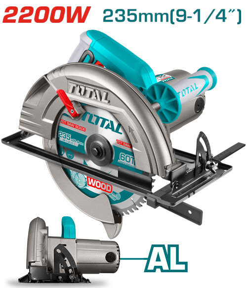 منشار صينية 9" TOTAL TS1222356 Circular saw 2200W 235x25.4m