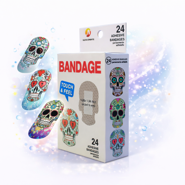 لزقات جروح اطفال رسومات بشكل جمجمة  24 حبة