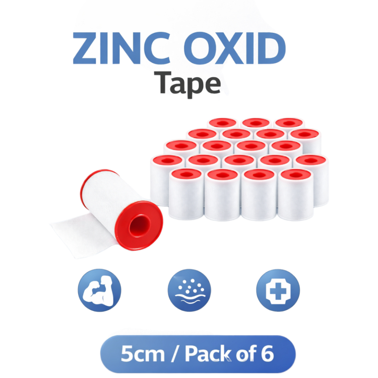 زنك اوكسايد طبي قياس 5 سم عدد 6 قطع 