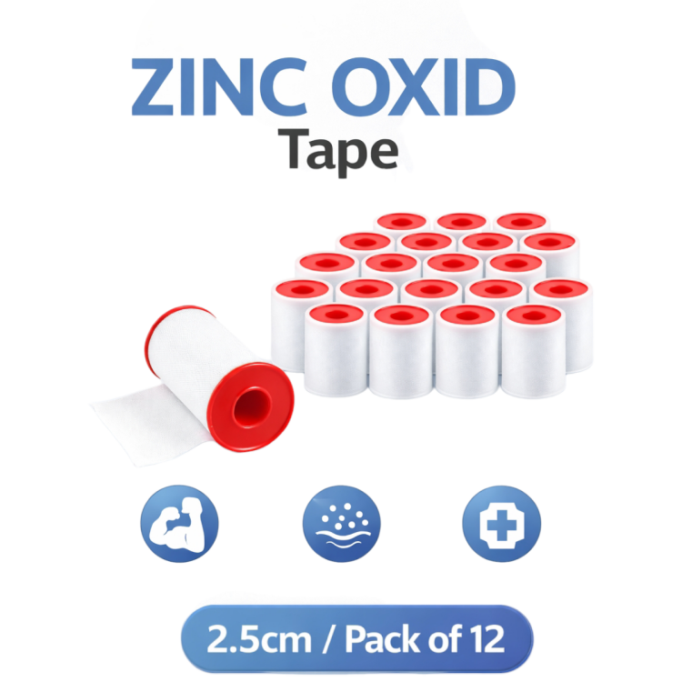 زنك اوكسايد بلاستر طبي قياس 2.5 عدد 12 قطعة 