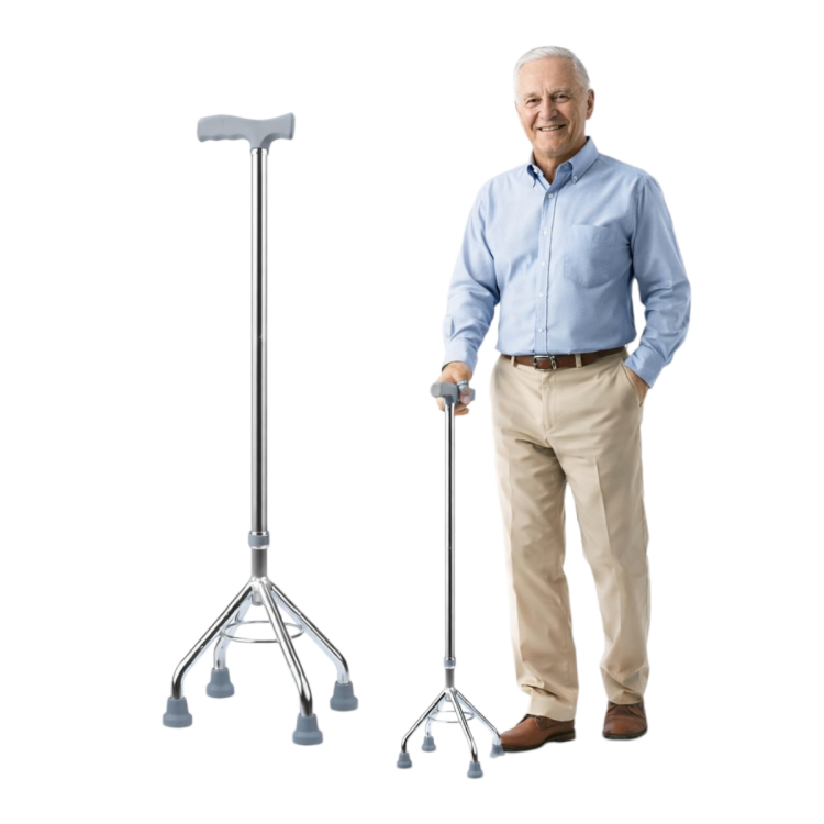 عكاز ستانلس رباعي