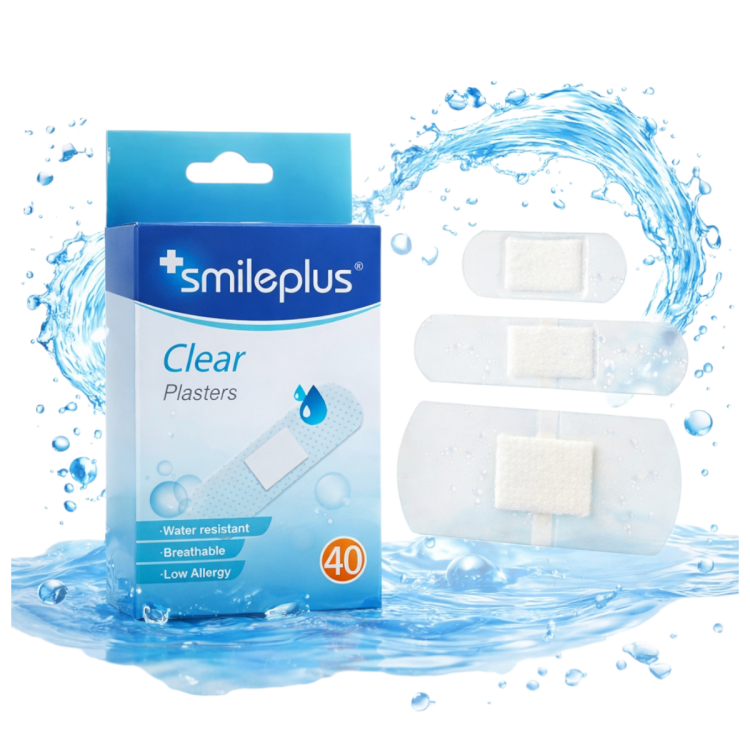 لزقات جروح شفاف مشكل ضد الماء 40 حبه