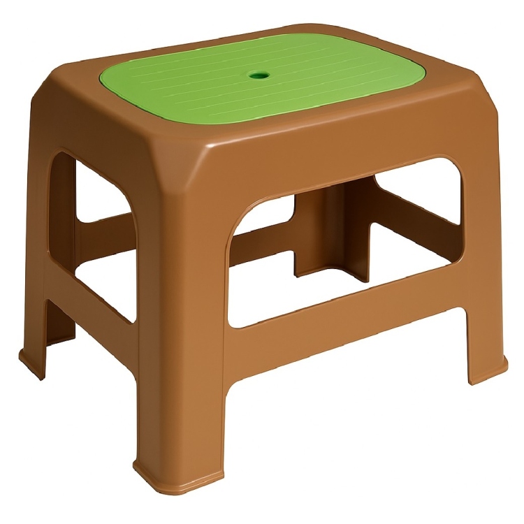 كرسي حمام بلاستيك بني