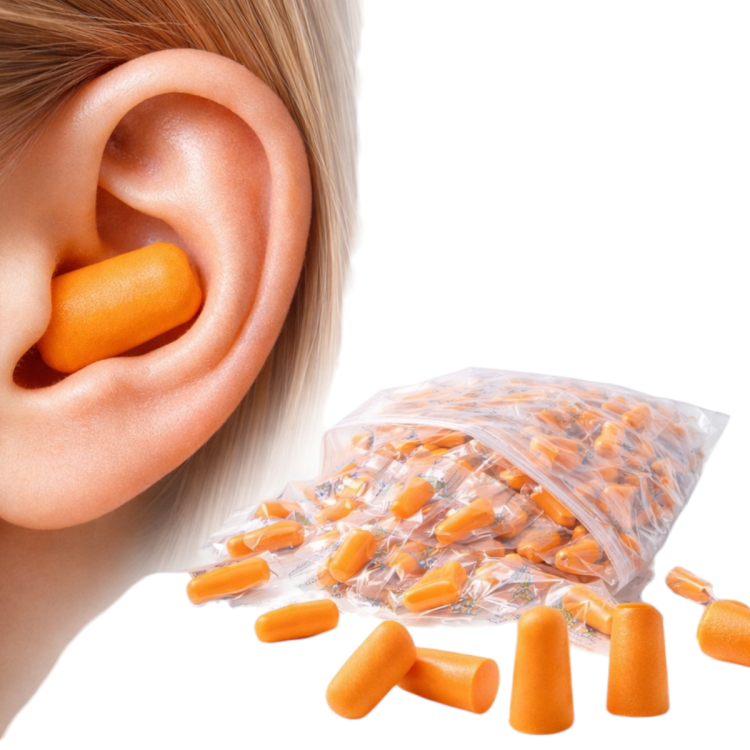 سدادات اذن فلين لون برتقالي عدد 2  