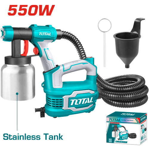 فرد رش دهان كهرباء طاسة معدنية TOTAL TT5006-2 HVLP floor based spray gun 500W