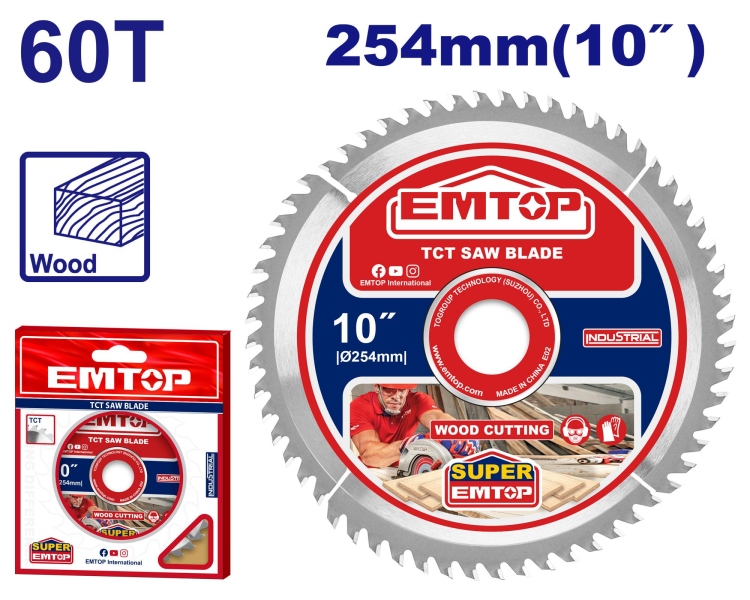 اسطوانه قص خشب ETCT125423       10"" 60 T   