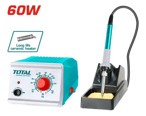كاوي لحام 60 واط ستيشن TOTAL TET160911 Electric soldering iron 