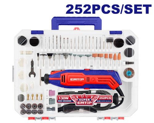 درمل 130 W  سرعات مع 252 قطعه   EMGK13011 